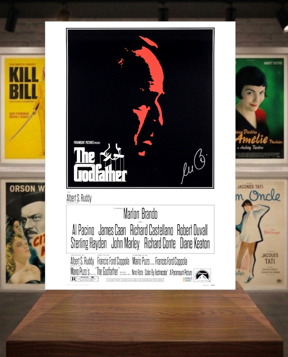 Autographe Al Pacino affiche The Godfather (Le Parrain)