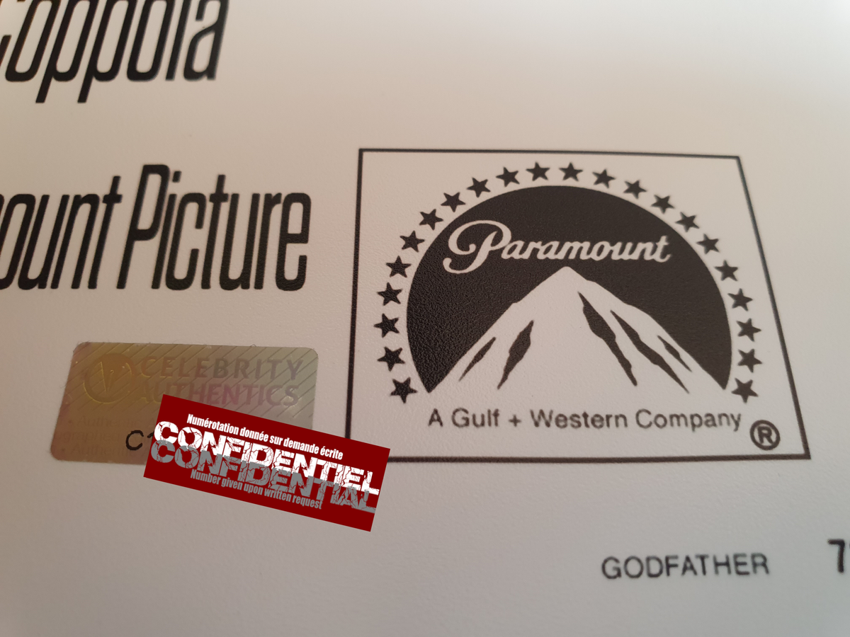 Autographe Al Pacino affiche The Godfather (Le Parrain)
