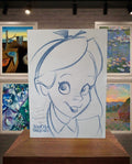 Alice au pays des merveilles, Disney. Dessin original.