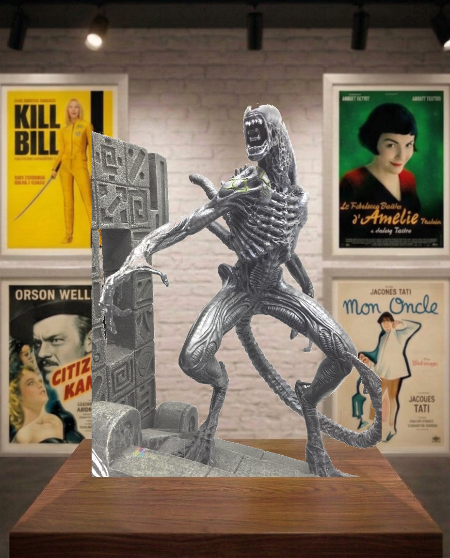 Alien "Grid" statuette 2 autographes
