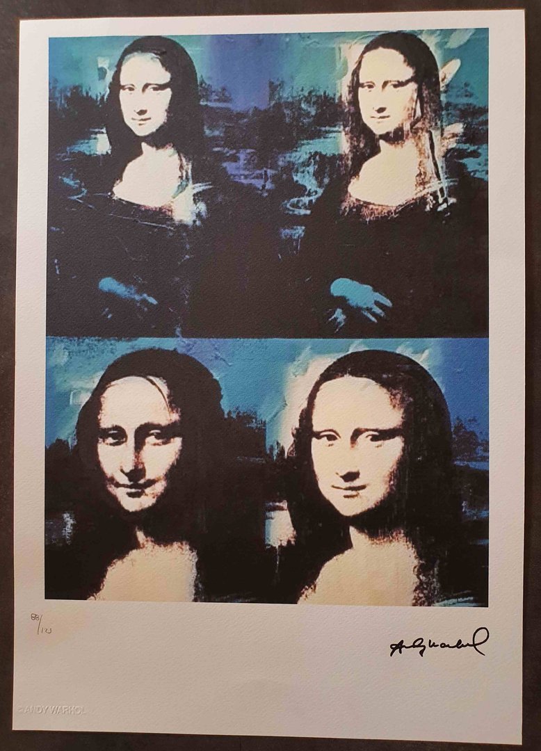 Mona Lisa par Andy Warhol lithographie numérotée