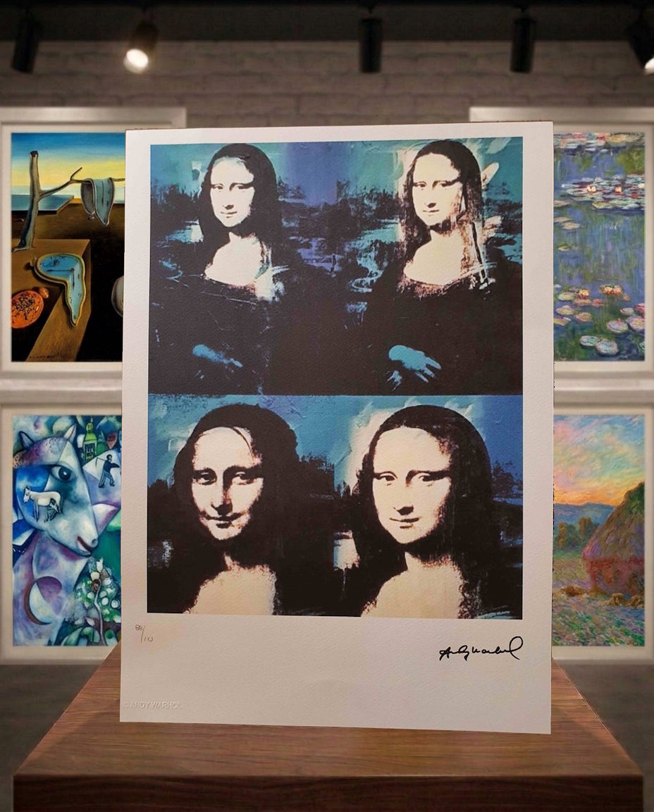Mona Lisa par Andy Warhol lithographie numérotée