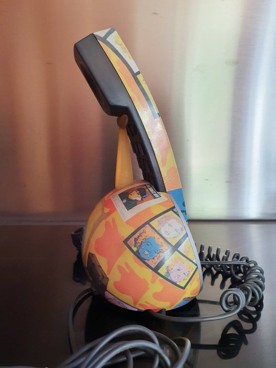 Téléphone aux couleurs d'Andy Warhol Vintage Pop Art 1980's