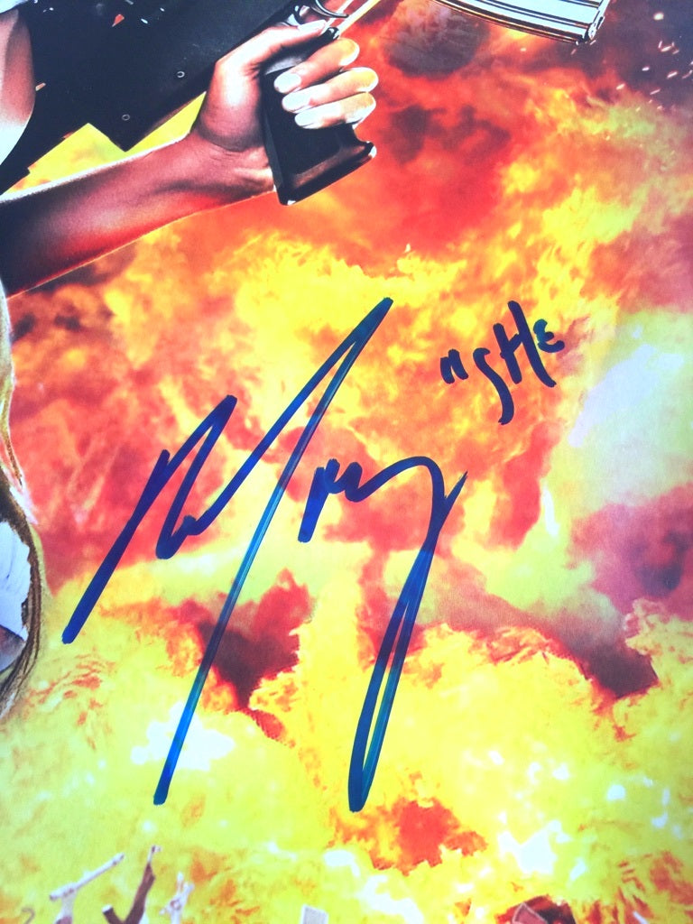 Affiche 101x68 MACHETE signé Danny Trejo et Michelle Rodriguez