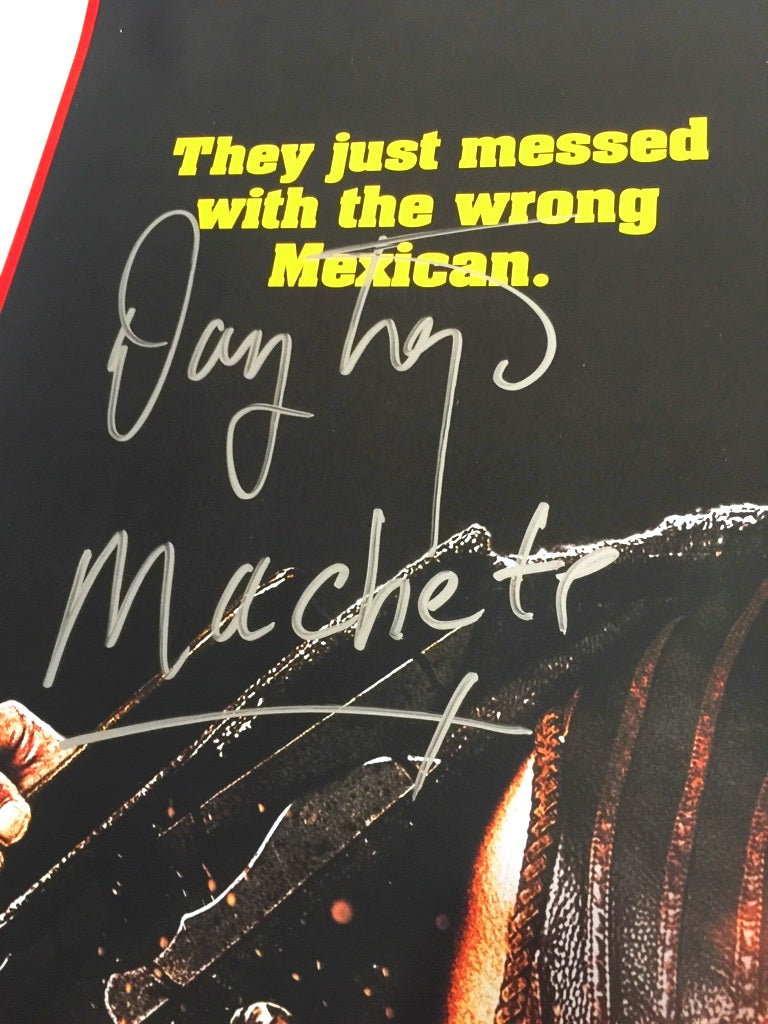 Affiche 101x68 MACHETE signé Danny Trejo et Michelle Rodriguez
