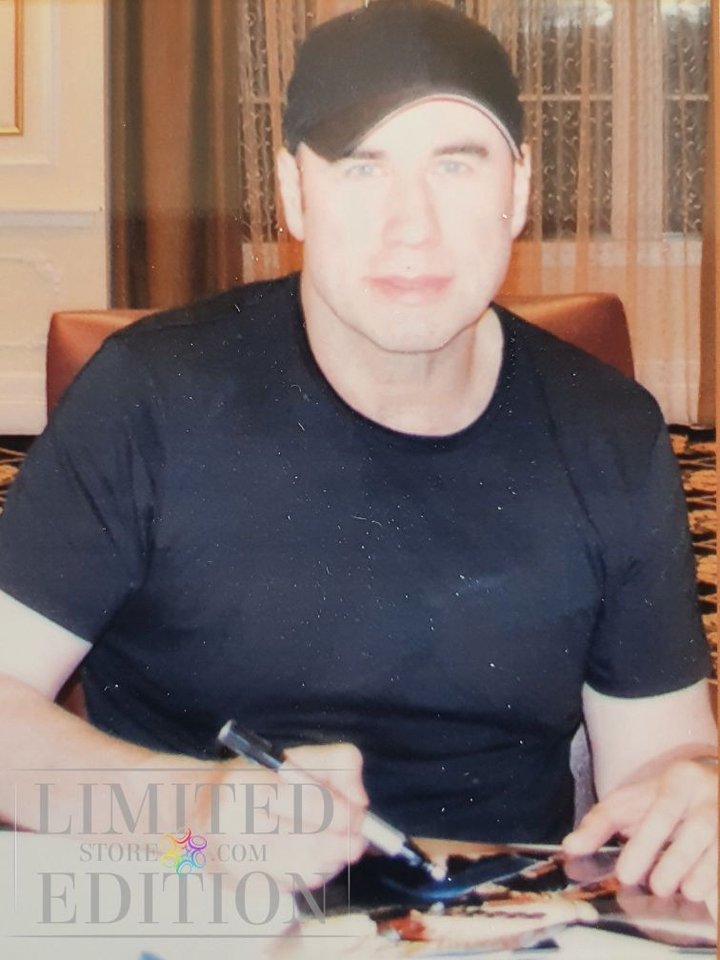Photo John Travolta avec autographe COA