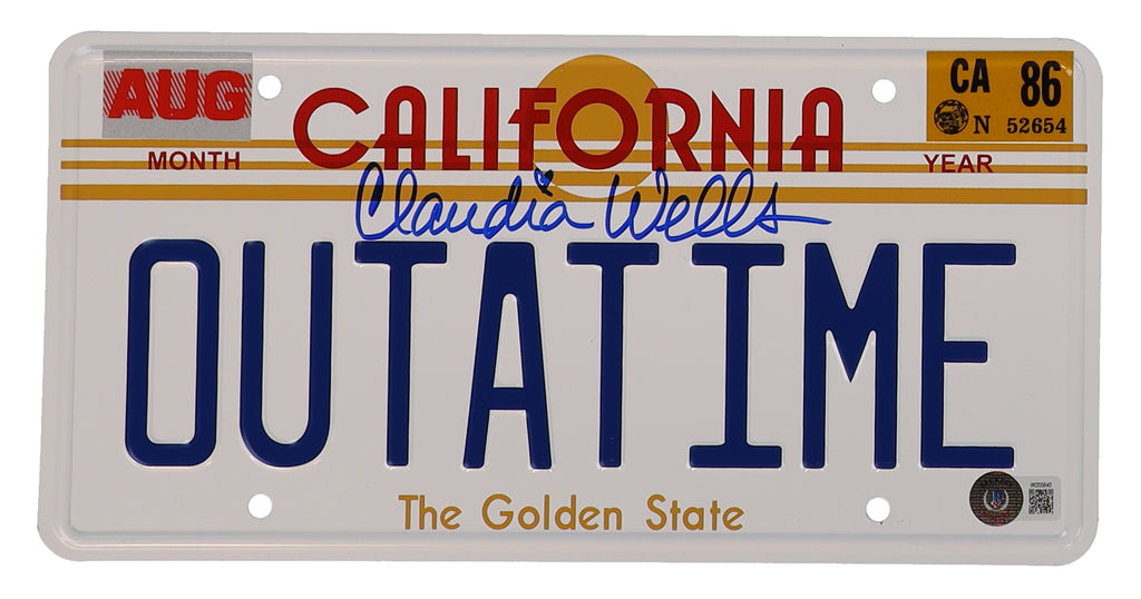 Retour vers le futur Plaque d'immatriculation signée par Claudia Wells - Beckett