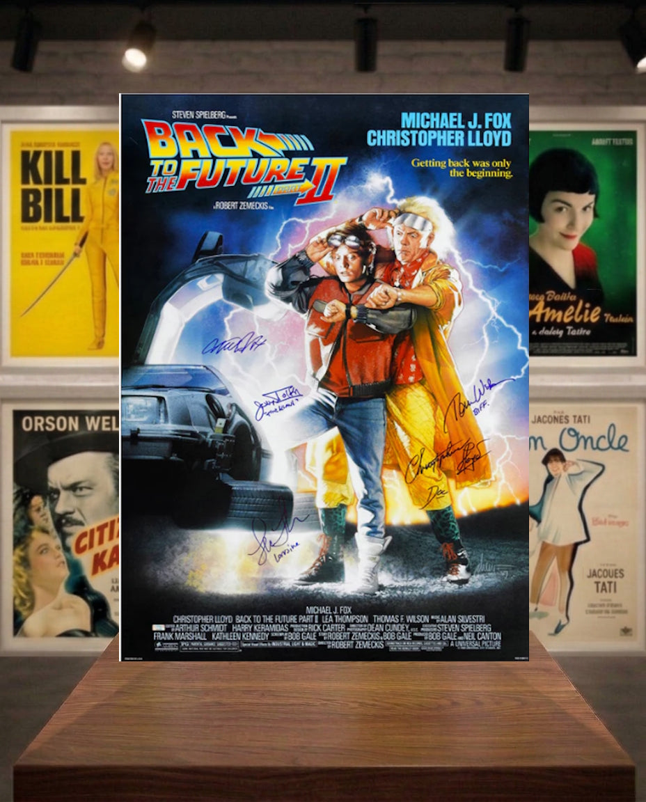 Retour vers le Futur - Poster XL signé 7 fois