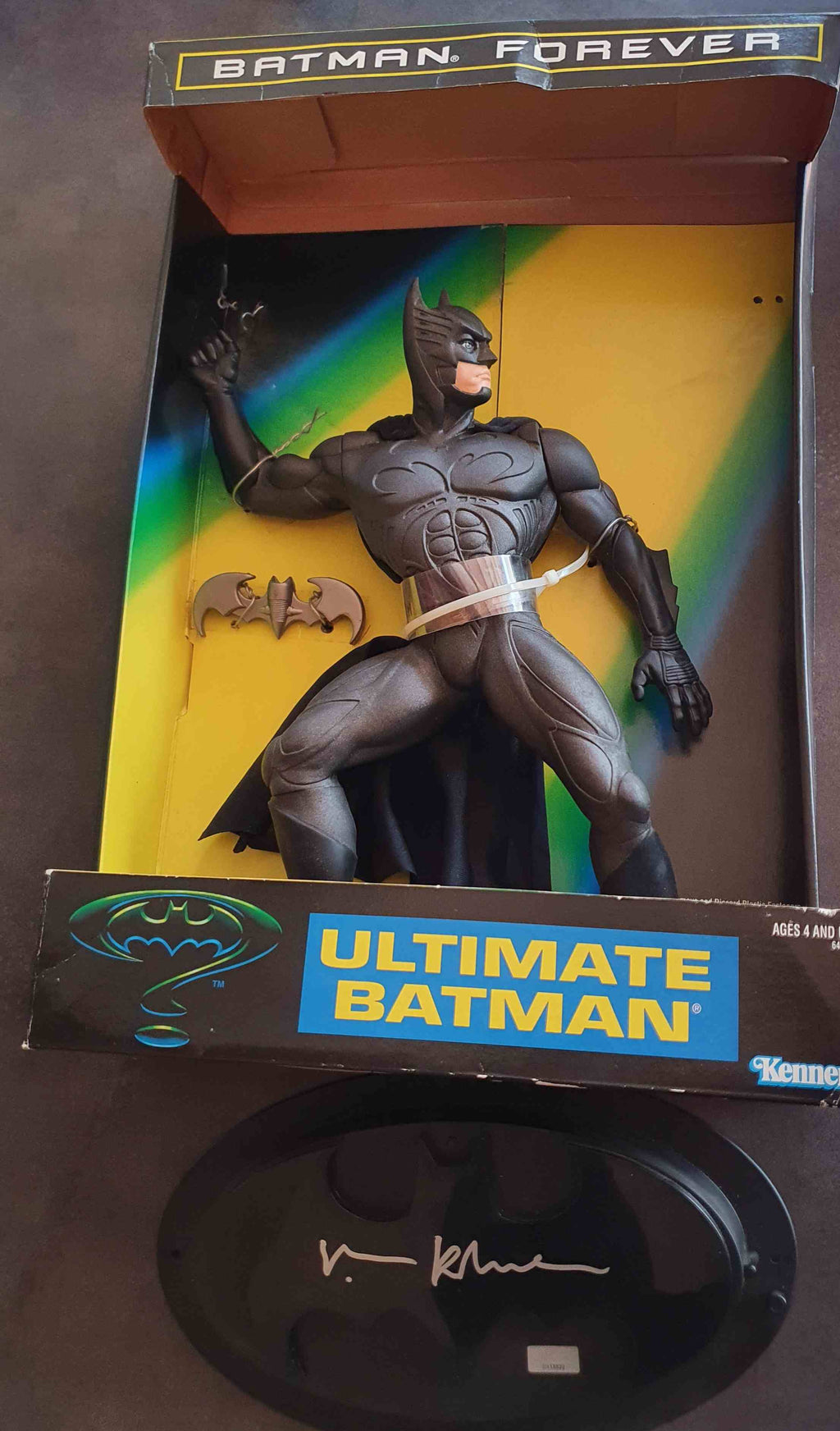 Batman figure signed by Val Kilmer