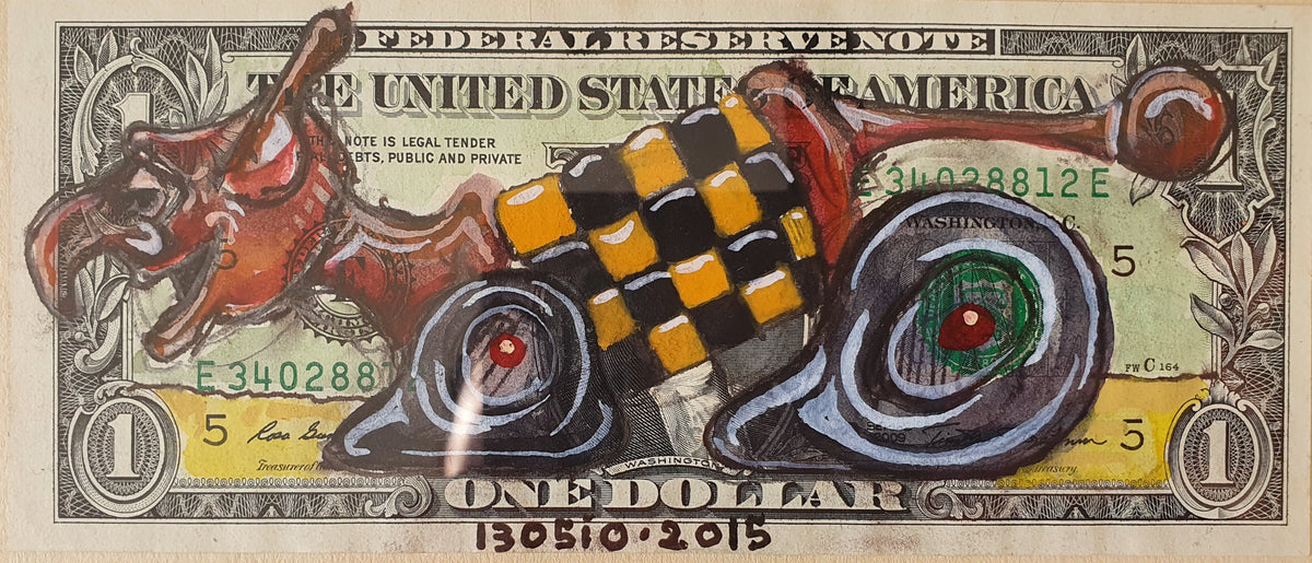 Billet $1 de l'artiste 1305iO Street art