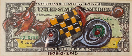 Billet $1 de l'artiste 1305iO Street art