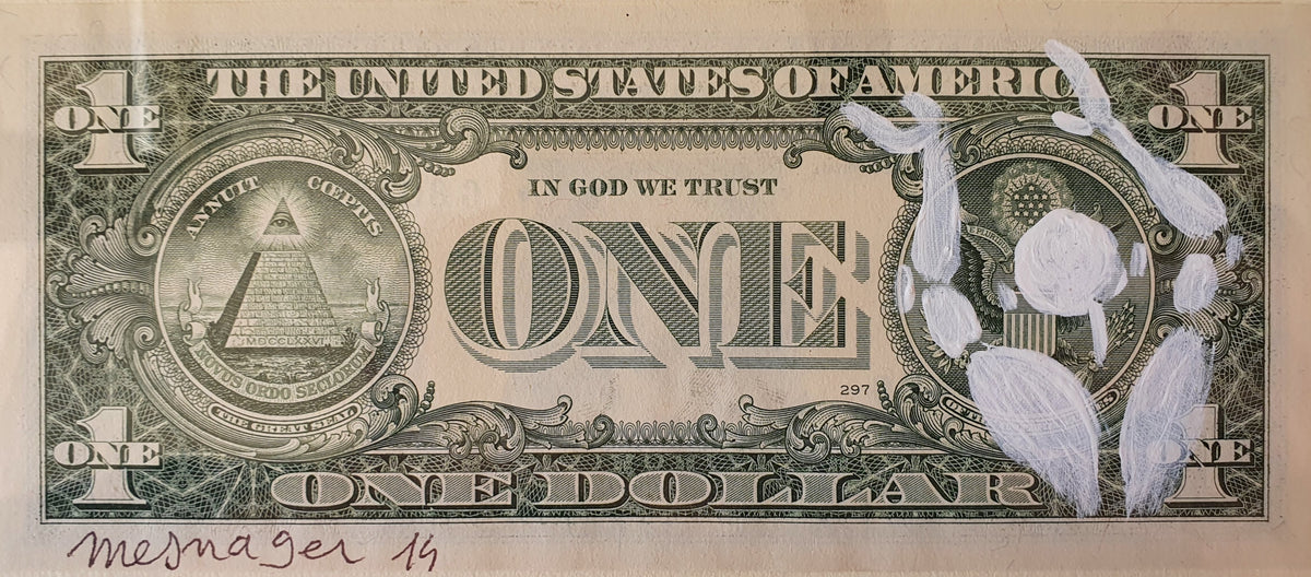 Billet $1 de l'artiste Jérôme Mesnager 2014 Exemplaire 2