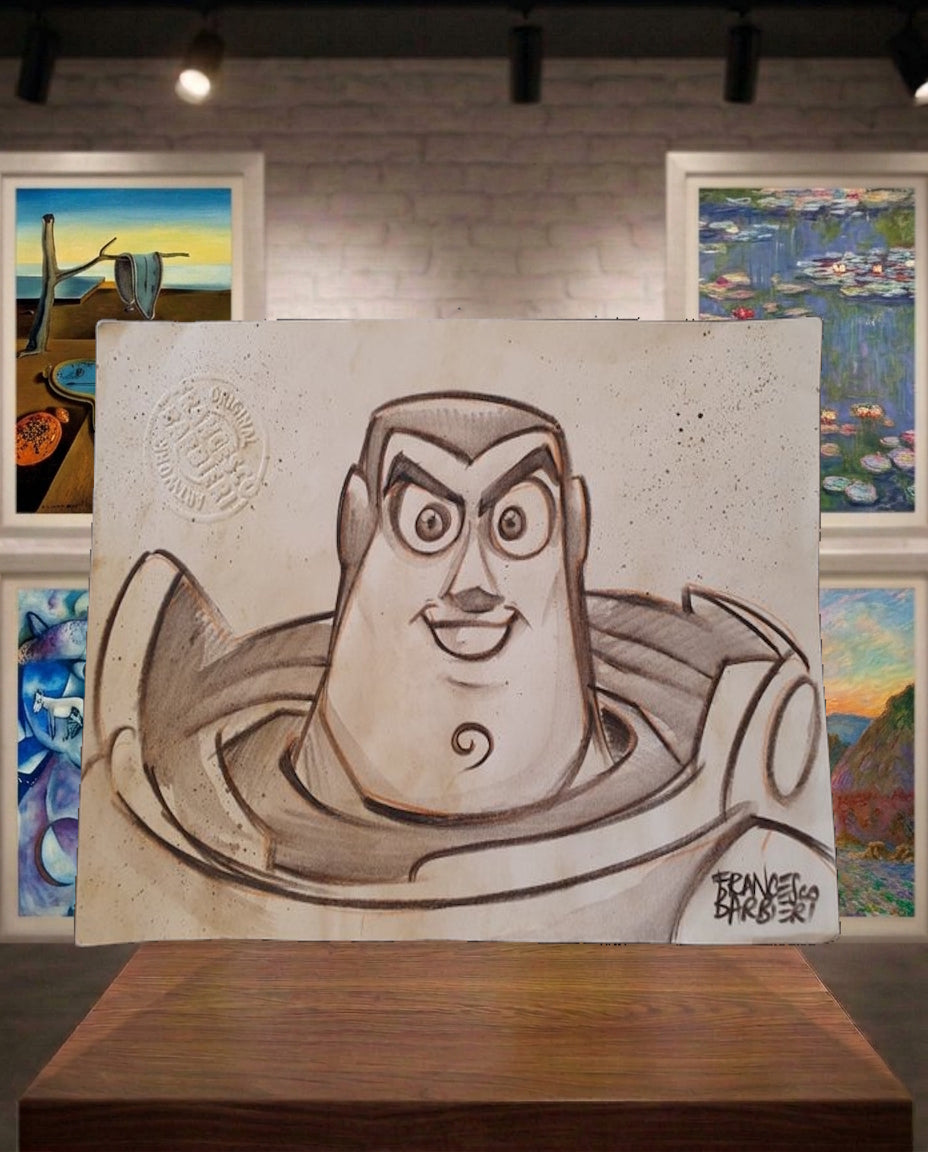 Buzz l'éclair, Toy Story. Dessin original.