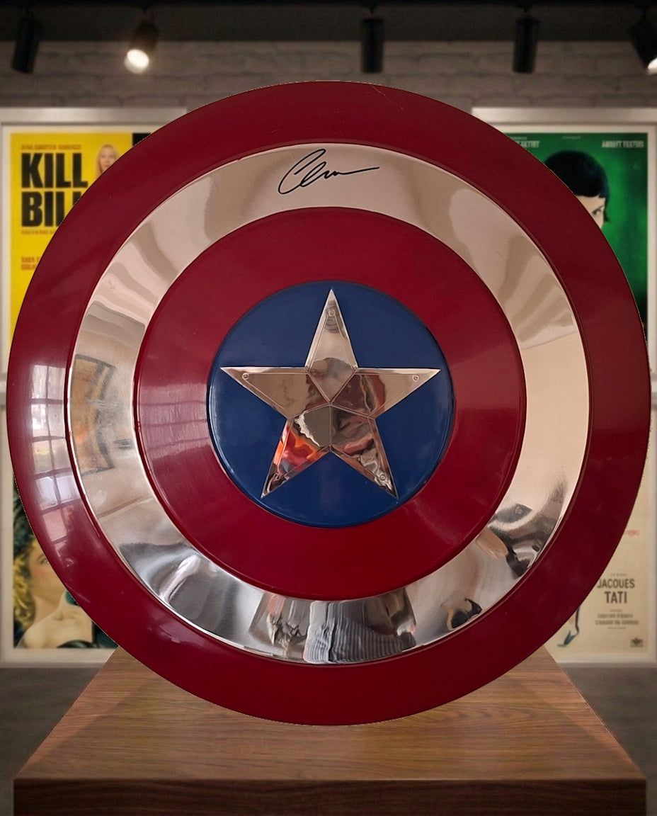 Bouclier Captain America MARVEL signé par Chris Evans SWAU certification