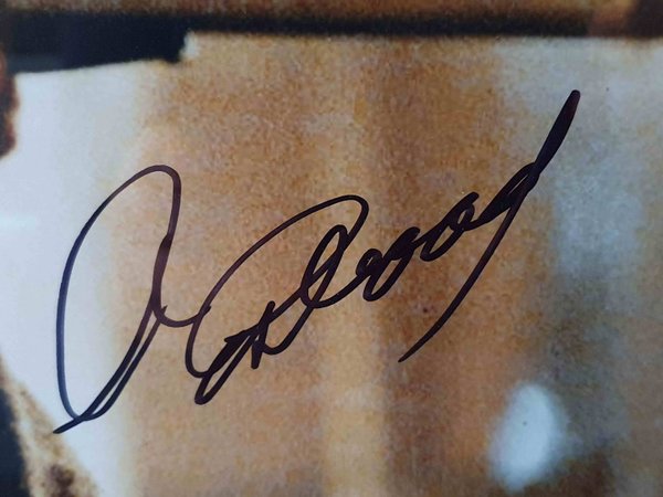 Autographe de Clint Eastwood sur une photo tirée du film Impitoyable.