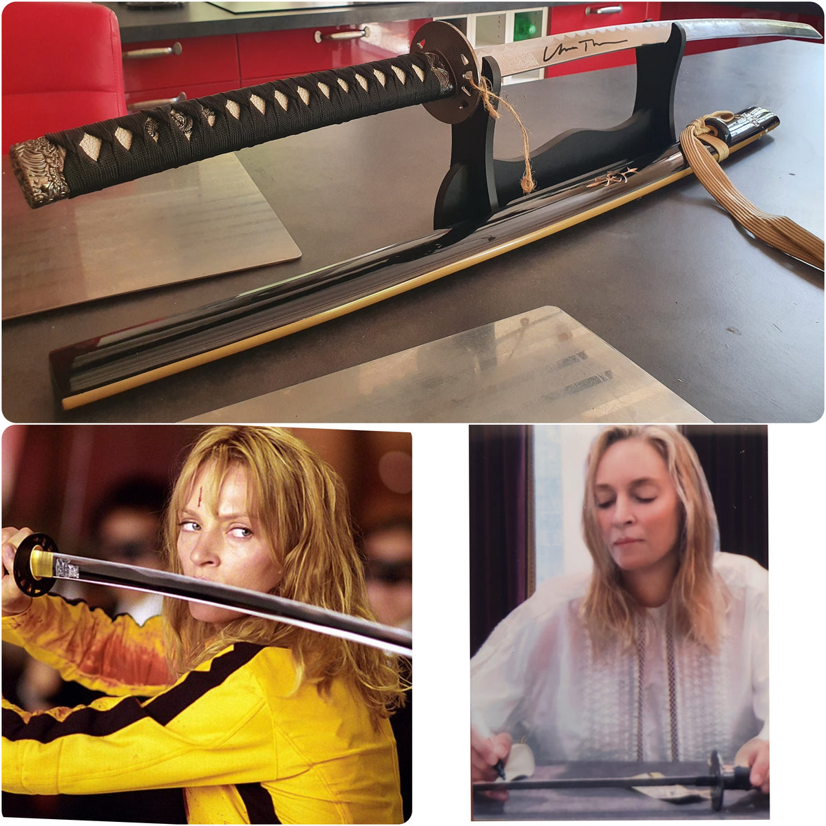 Katana Kill Bill signé par Uma Thurman. Certificat d´authenticité