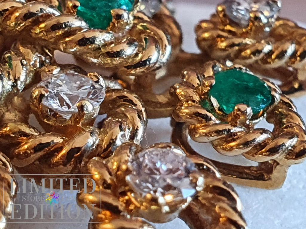 Maison Boucheron Collier Or jaune Emeraudes Diamants