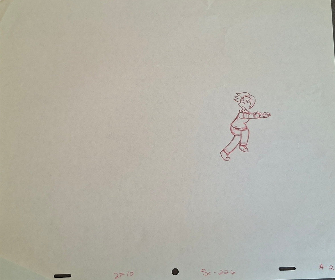 Personnages divers. Lot de 3 croquis originaux Les Simpson utilisés pour la production 40