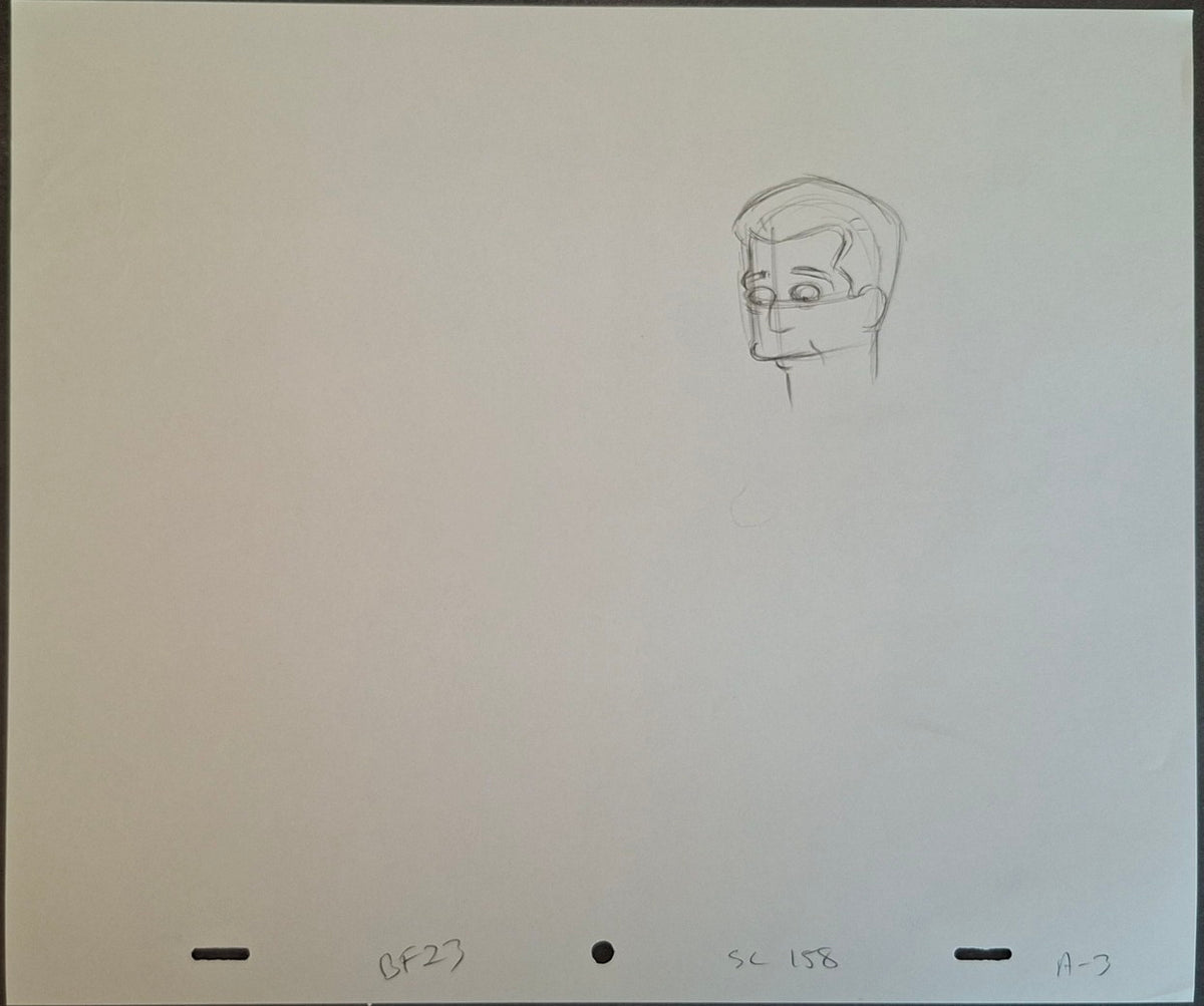Personnages divers. Lot de 4 croquis originaux Les Simpson utilisés pour la production 37