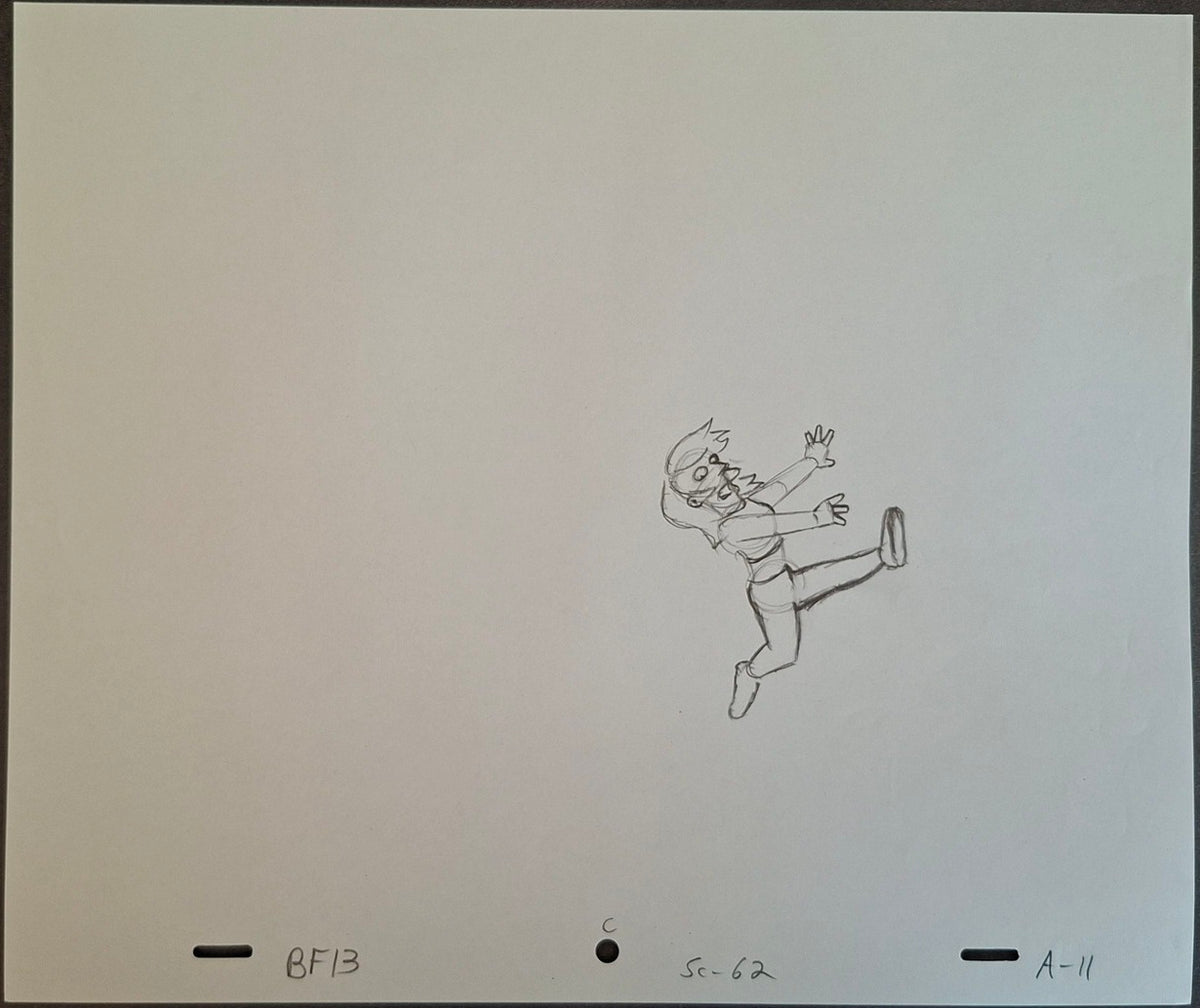 Personnages divers. Lot de 3 croquis originaux Les Simpson utilisés pour la production 38
