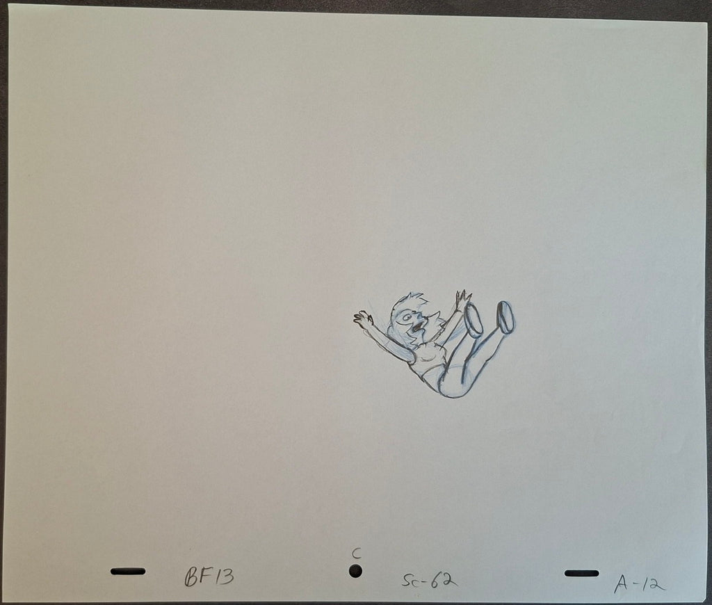 Personnages divers. Lot de 3 croquis originaux Les Simpson utilisés pour la production 38