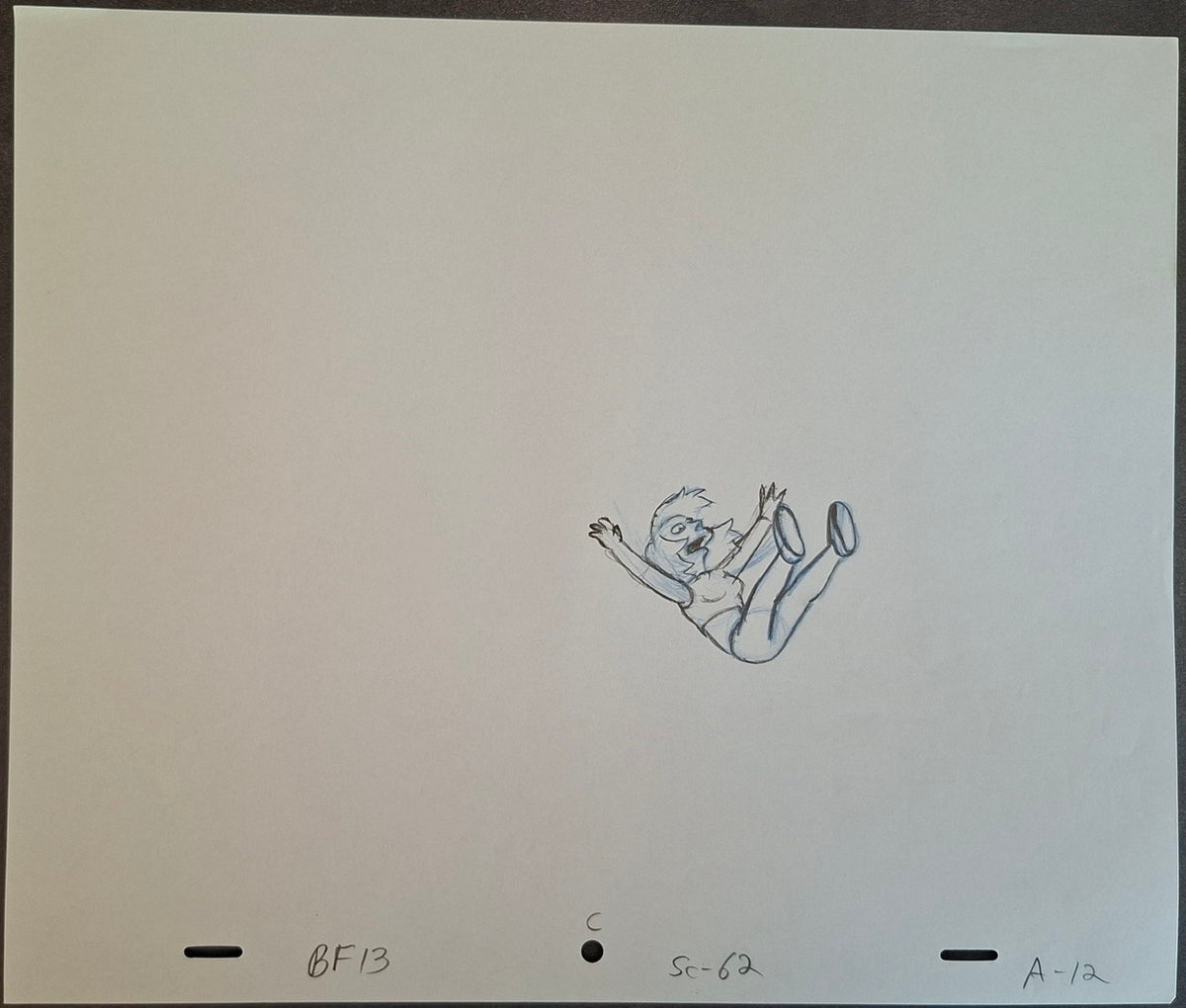 Personnages divers. Lot de 3 croquis originaux Les Simpson utilisés pour la production 38
