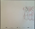 Personnages divers. Lot de 3 croquis originaux Les Simpson utilisés pour la production 36