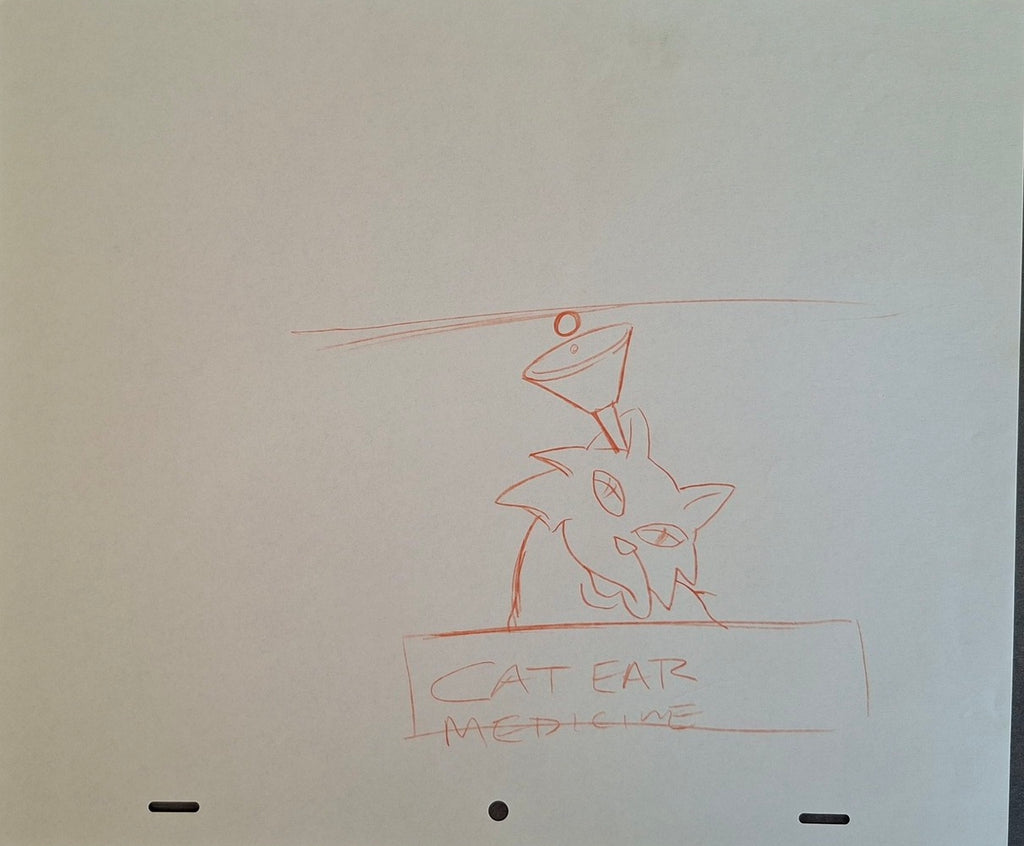 Personnages divers. Lot de 3 croquis originaux Les Simpson utilisés pour la production 35