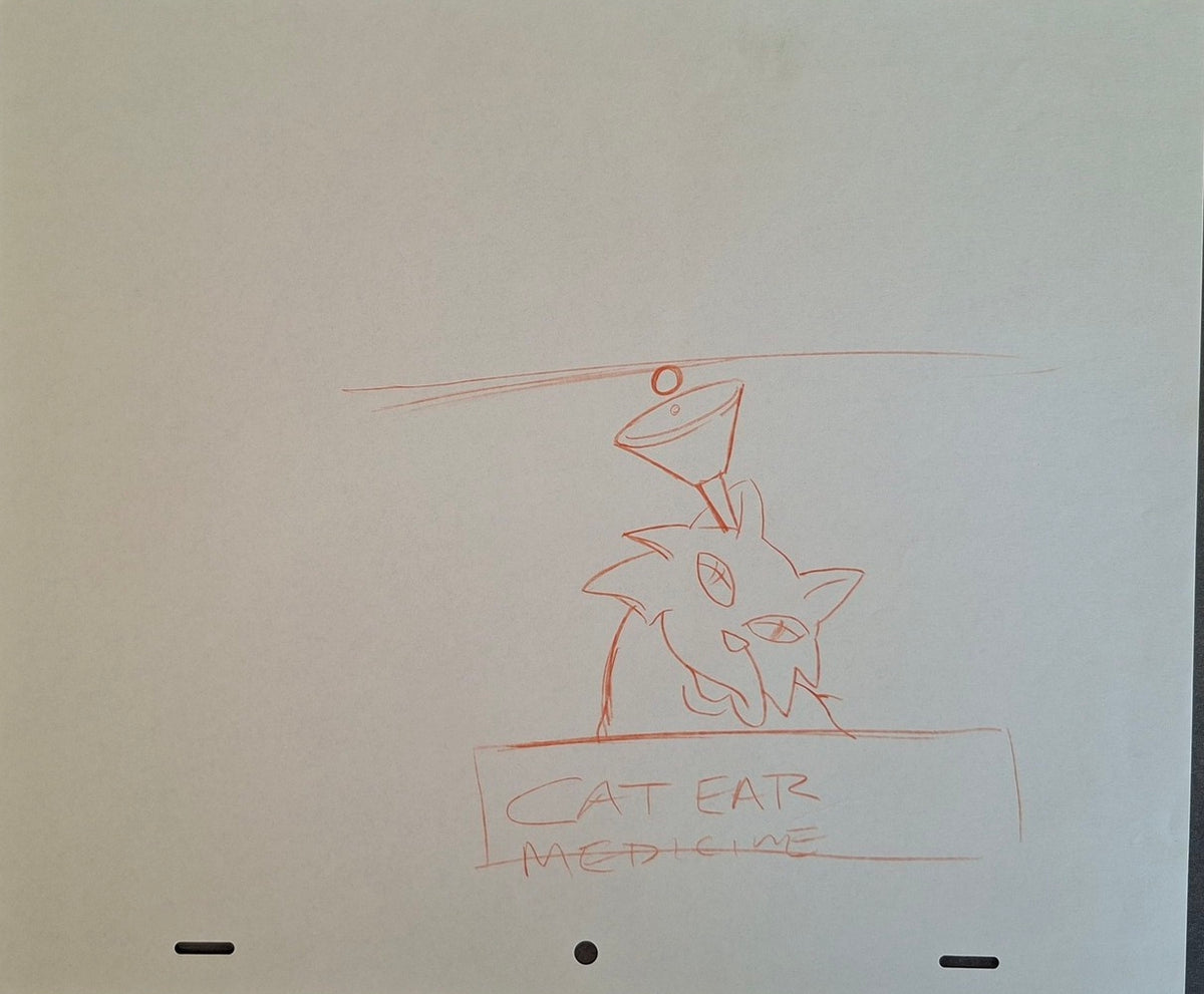 Personnages divers. Lot de 3 croquis originaux Les Simpson utilisés pour la production 35