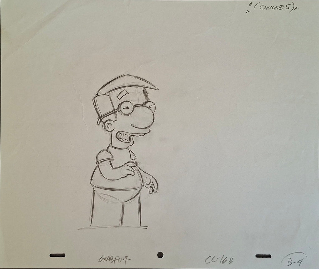Personnages divers. Lot de 3 croquis originaux Les Simpson utilisés pour la production 40