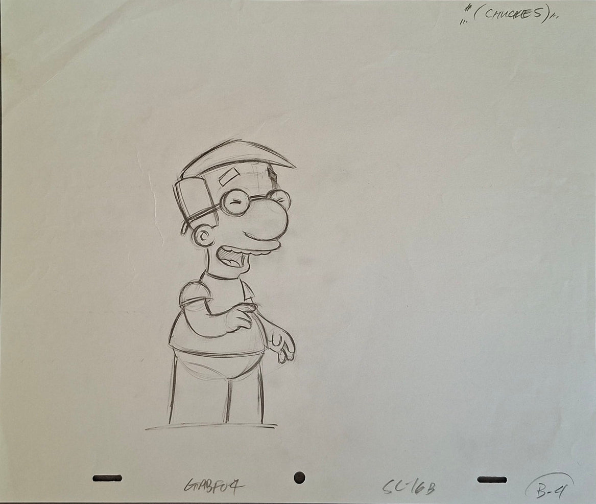Personnages divers. Lot de 3 croquis originaux Les Simpson utilisés pour la production 40