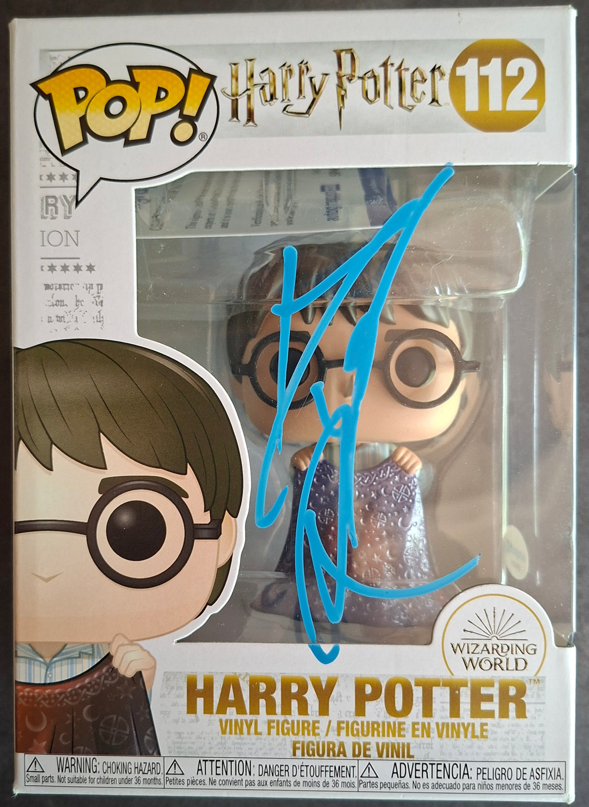 Autographe de Daniel Radcliffe sur Pop Funko Harry Potter #112