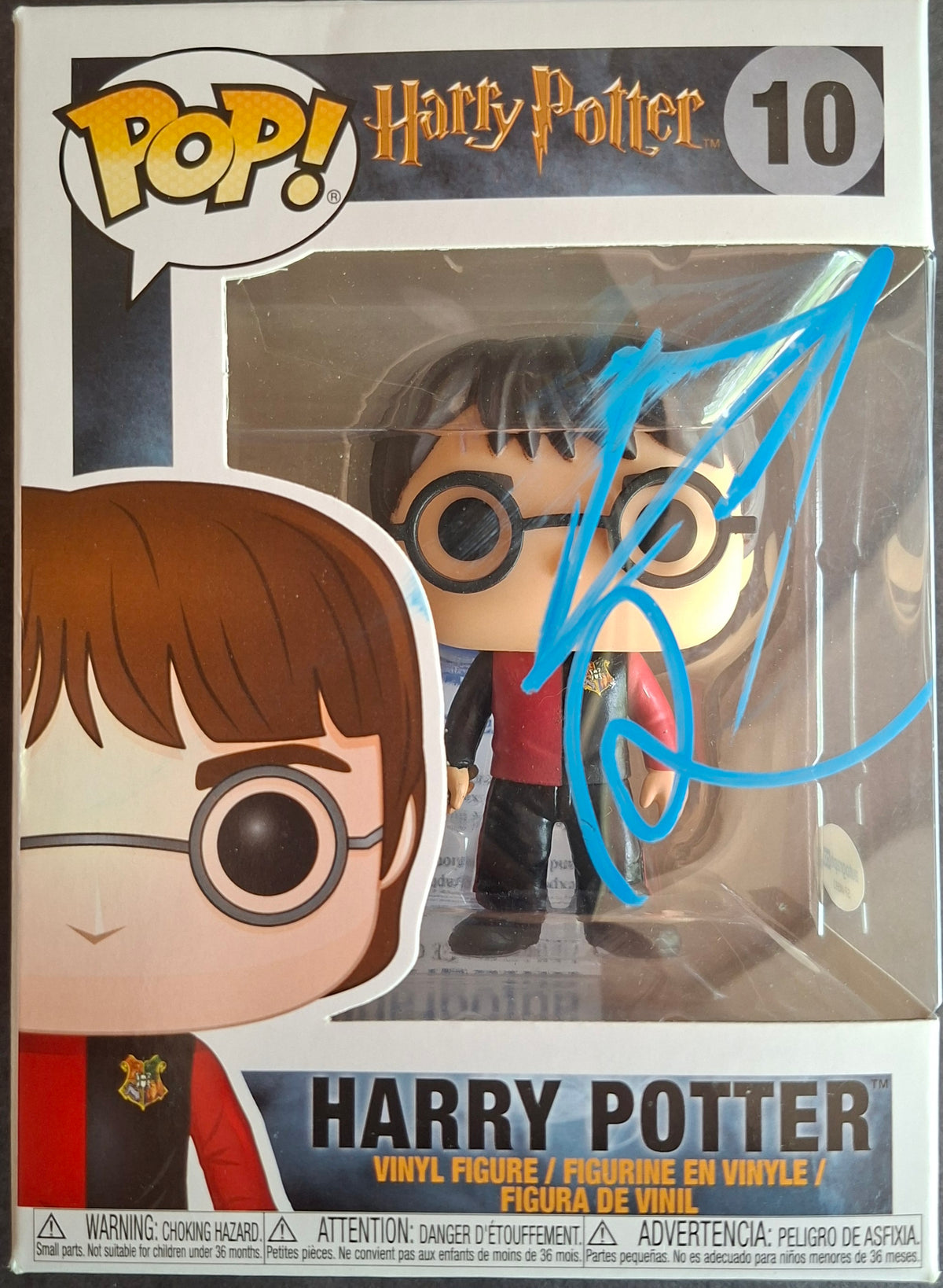 Autographe de Daniel Radcliffe sur Pop Funko Harry Potter #10