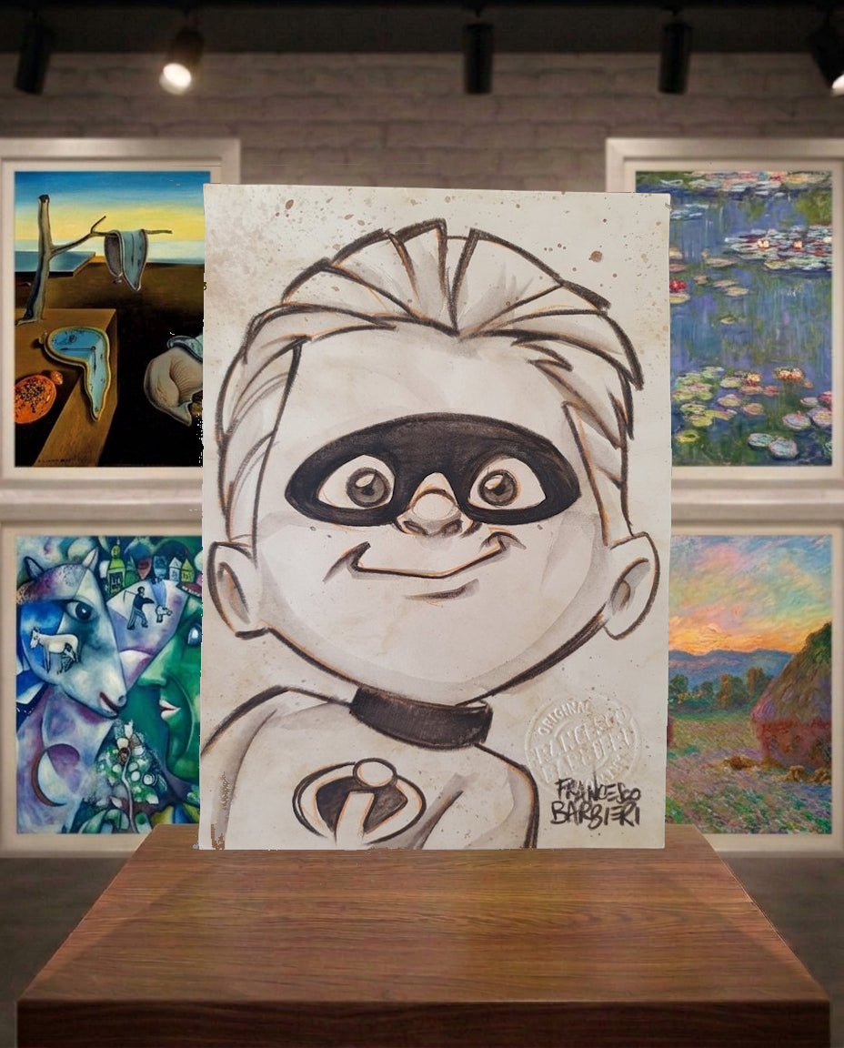 Dessin DASH PARR des INCREDIBLES par Francesco Barbieri