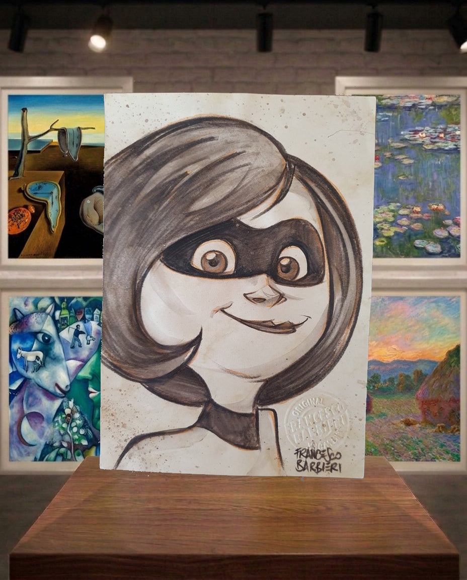 Dessin ELASTIGIRL INCREDIBLES par Francesco Barbieri