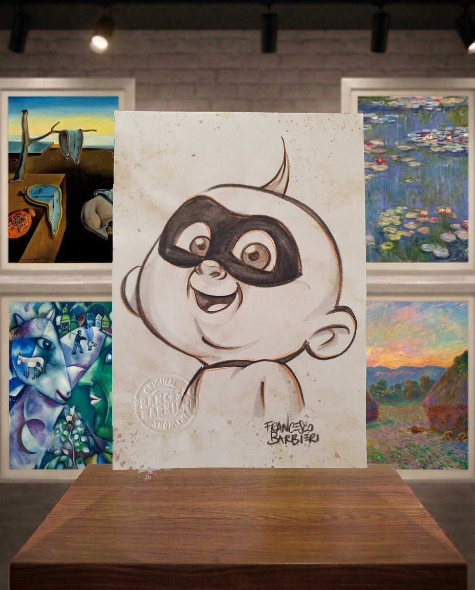 Dessin JACK-JACK des INCREDIBLES par Francesco Barbieri