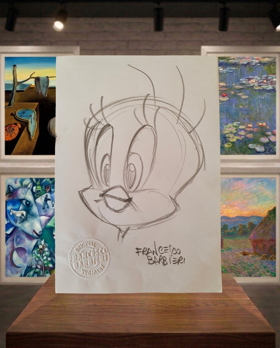 Dessin croquis TWEETY par Francesco Barbieri