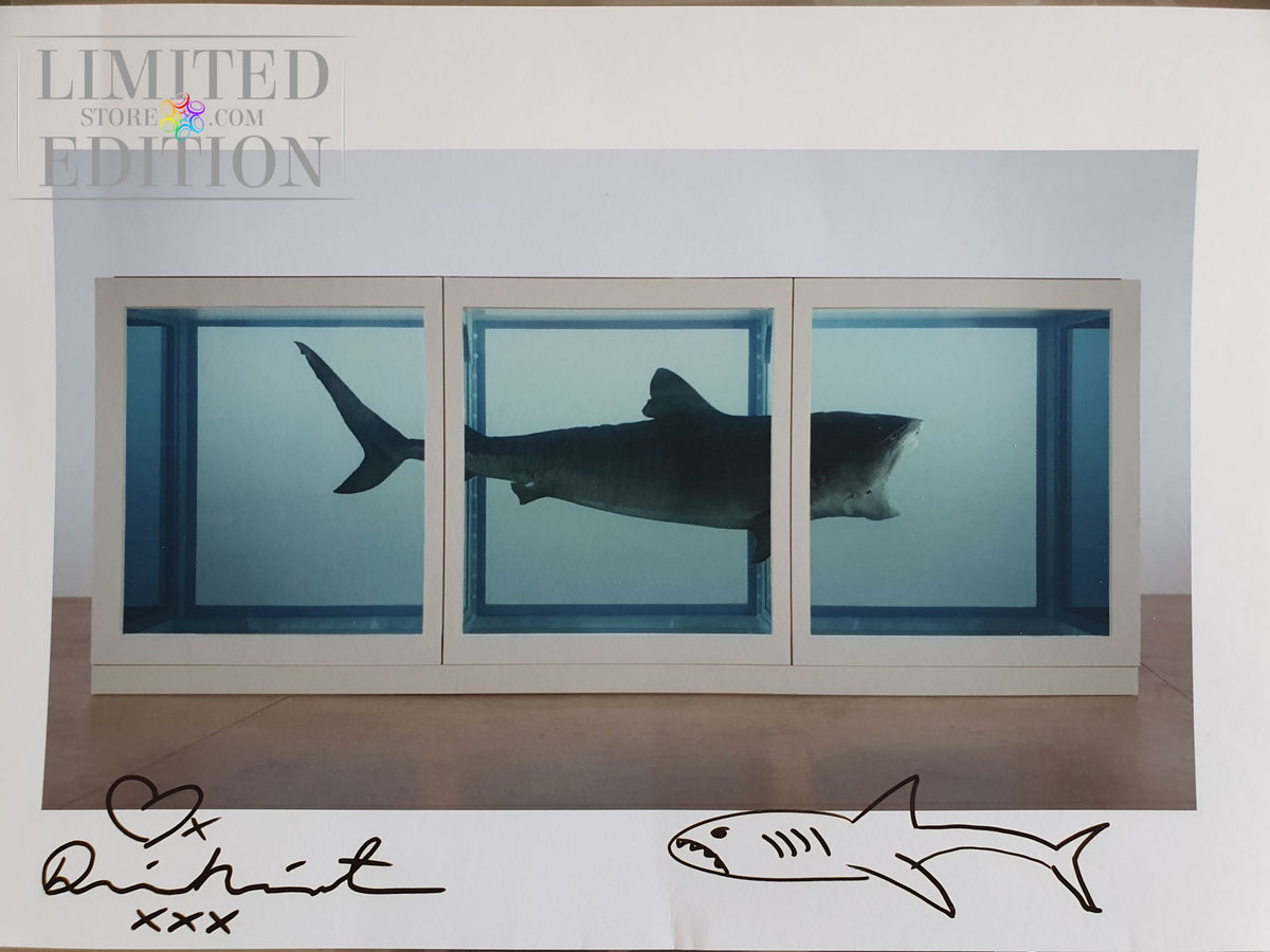 Dessin et autographe originaux de Damien Hirst