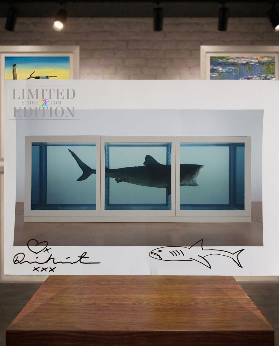 Dessin et autographe originaux de Damien Hirst