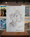 Dessin original Donald (N&B) par Francesco Barbieri