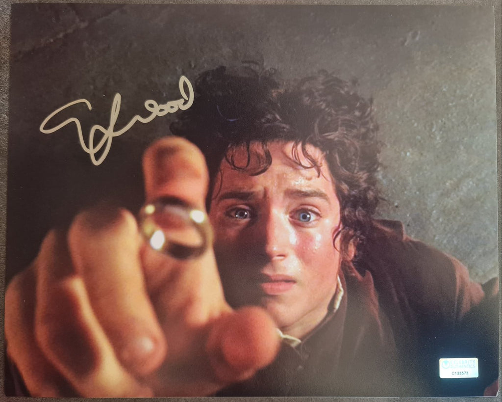 Elijah Wood autographe sur photo Le Seigneur des anneaux. Celebrity Authentics certificat