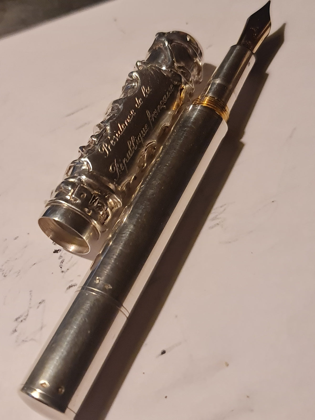 Stylo plume Michel Audiard Présidence de la République Française - unique et en argent massif