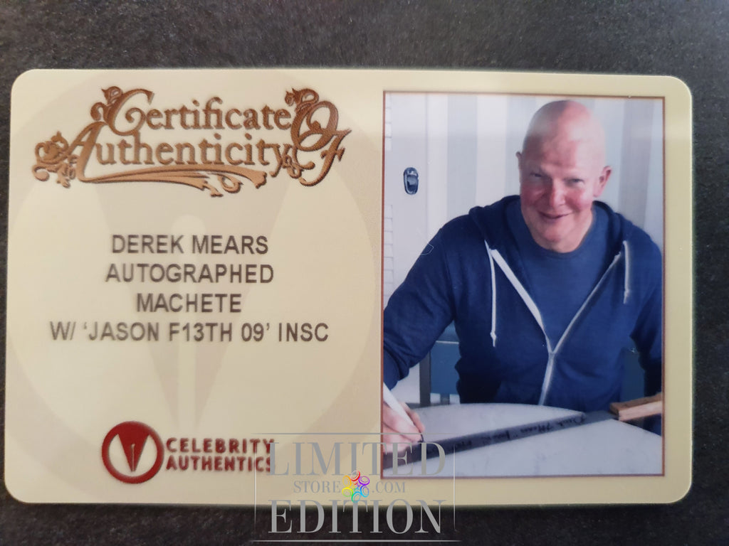 Friday the 13th Machete signed by Derek Mears