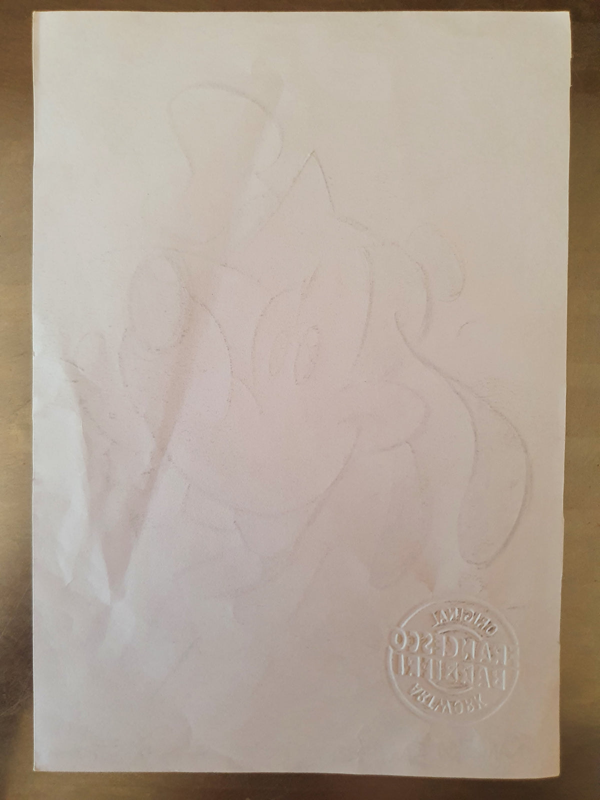 Goofy dessin original par l'artiste Disney Francesco Barbieri