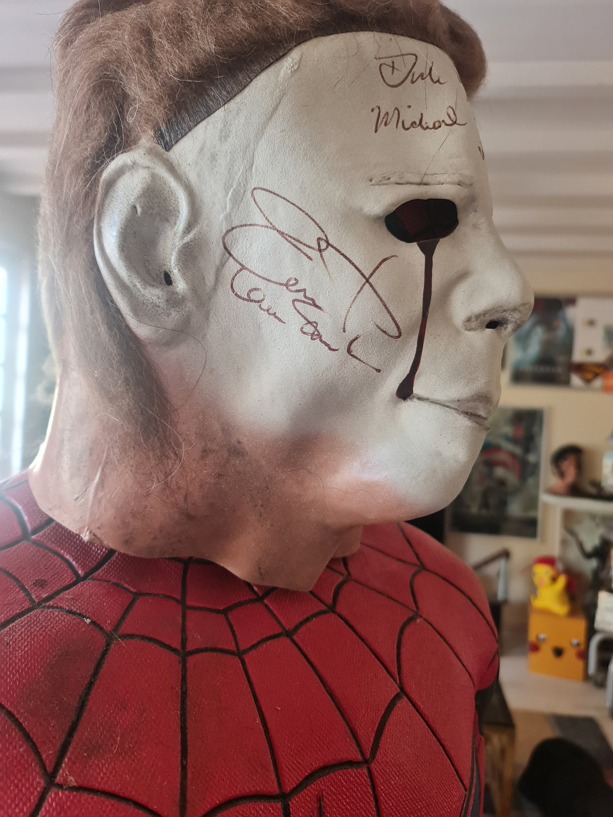 3 autographes sur le Masque de Michael Myers du film Halloween - Curtis Warlock Carpenter CA
