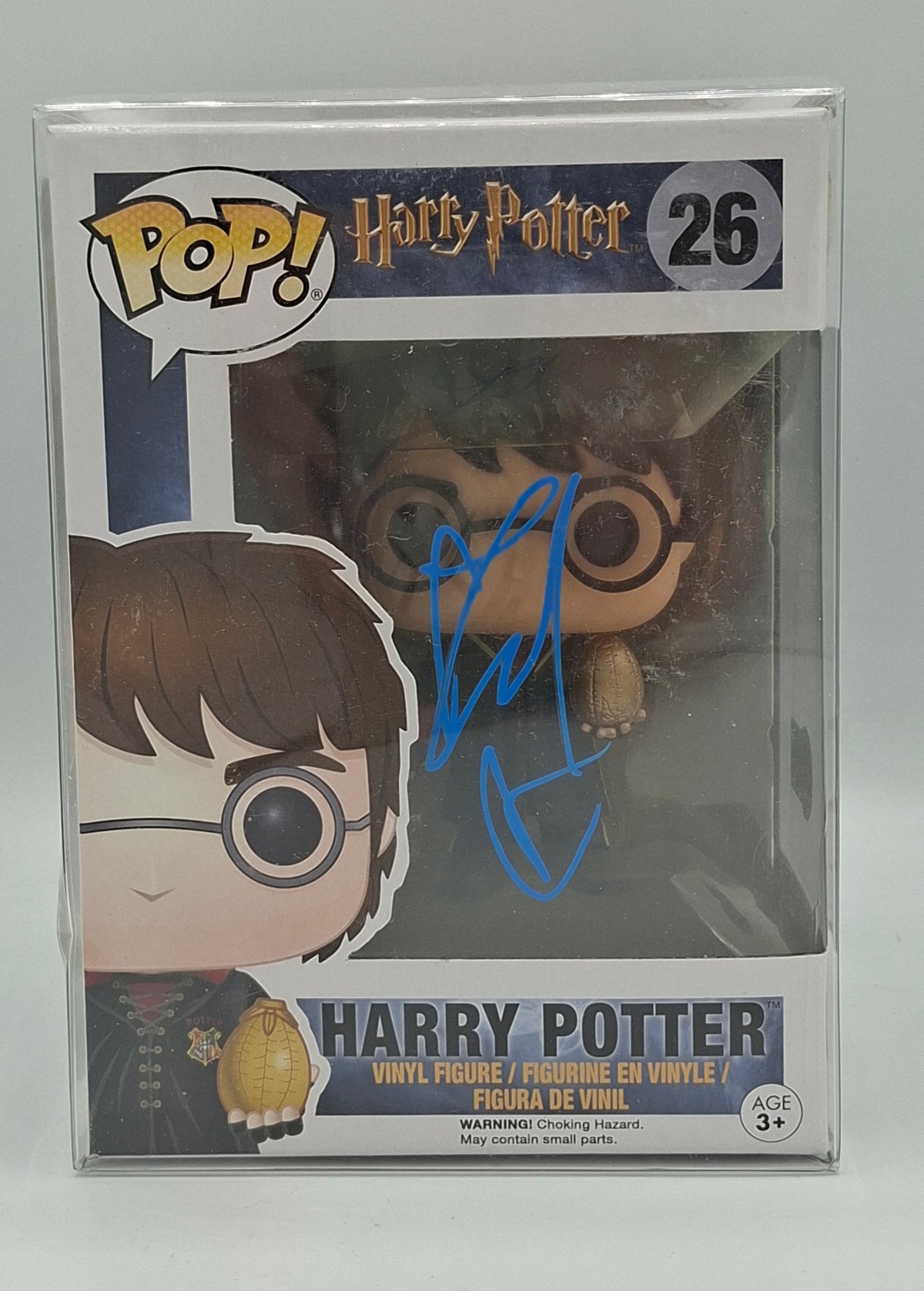 Autographe de Daniel Radcliffe sur Funko Pop 26 Harry Potter. Beckett