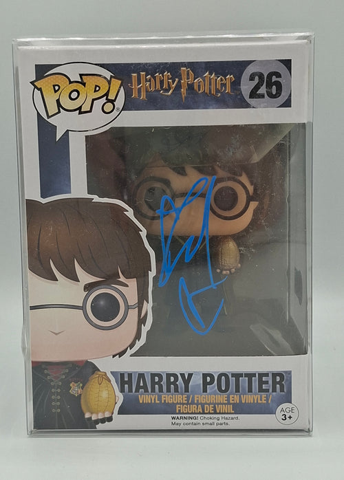 ダニエル・ラドクリフのサイン入り Funko Pop 26 ハリー・ポッター。Beckett