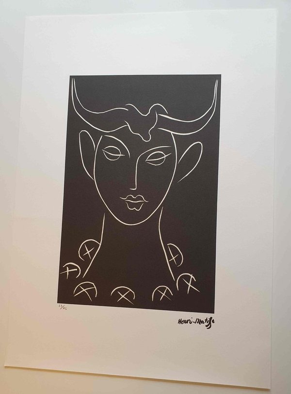 Henri Matisse lithographie Pacifae tête de Minotaure numérotée