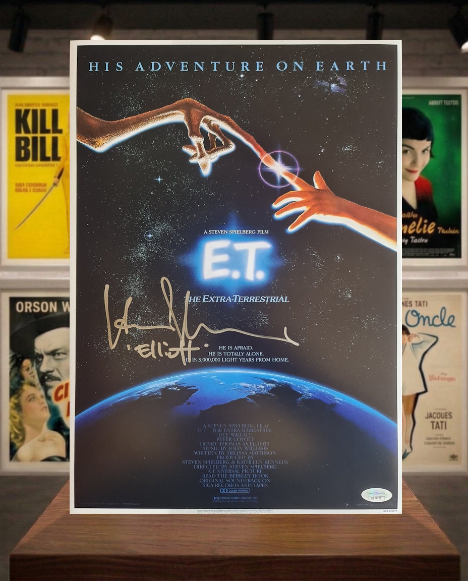E.T. L'extraterrestre poster signé par Henry Thomas JSA