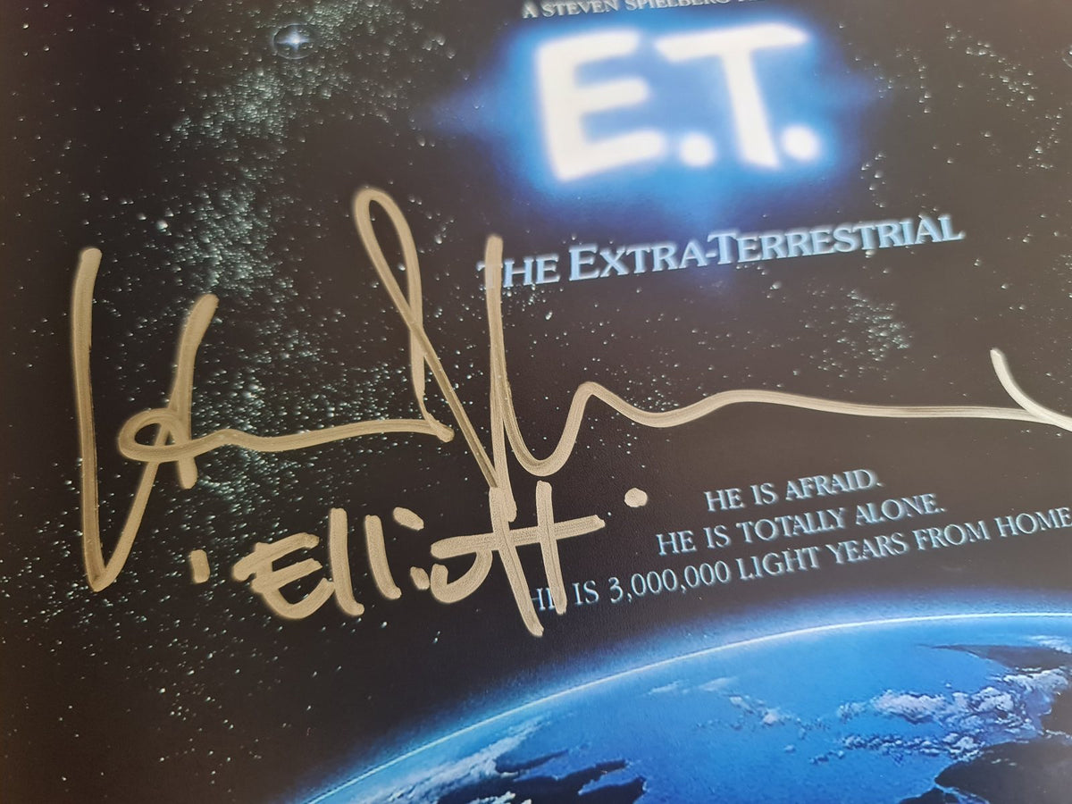 E.T. L'extraterrestre poster signé par Henry Thomas JSA